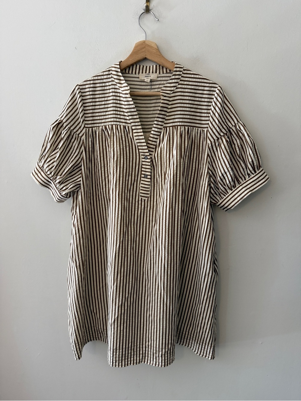 BUNDLE LOT Boutique Dresses - striped and solid SZ LARGE entro & shop mint (5) - Picture 2 of 11